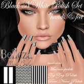 BELLEZA - BLACK N WHITE POLISH SET