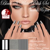 SLINK - BLACK N WHITE POLISH SET