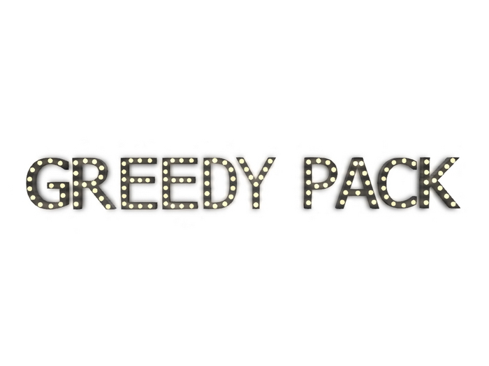[Px] "GREEDY PACK" Illuminated Light Bulbs Sign