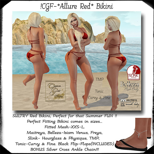 !CGF-*Allure Red* Bikini