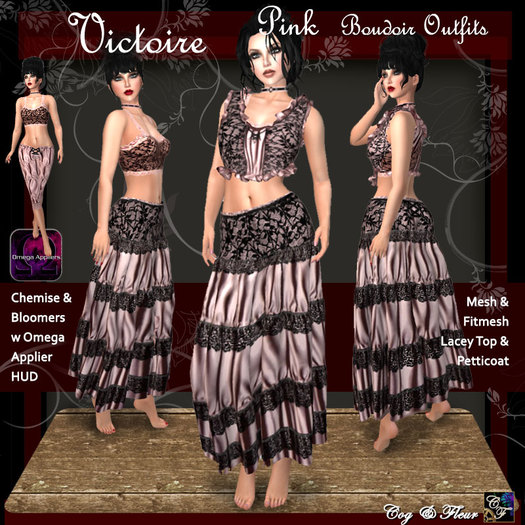 C&F Victoire Boudoir Outfit Pink/Black
