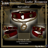 C&F Red Leather Steampunk Accessories