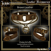 C&F Brown Leather Steampunk Accessories
