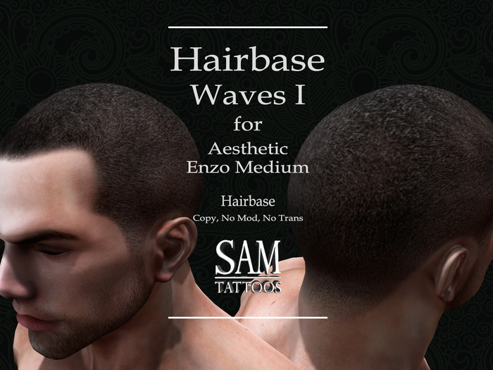 [SAM TATTOOS] HAIRBASE ENZO MEDIUM  WAVES I