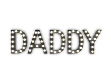 [Px] "DADDY" Illuminated Light Bulbs Sign