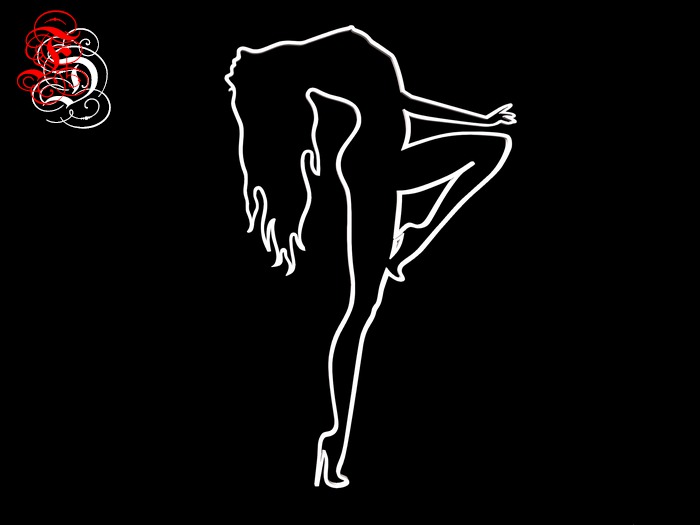 Frosensum ~ Night Club Neon Girl Sign - Dance FULLPERM