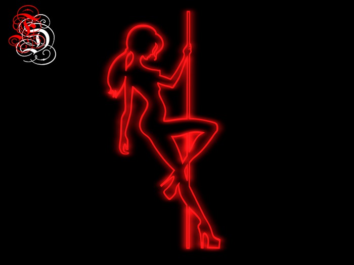 Frosensum ~ Night Club Neon Girl Sign - Poledance