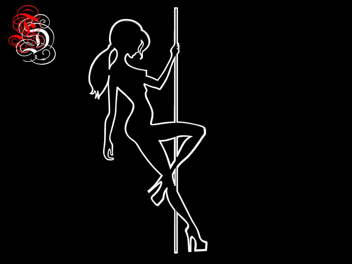 Frosensum ~ Night Club Neon Girl Sign - Poledance  FULLPERM
