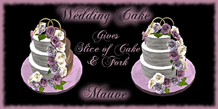 Wedding Cake Mauve Roses Gift Box
