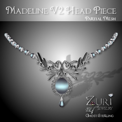 Zuri Rayna-Madeline Head Piece V2 - Ghost/Sterling