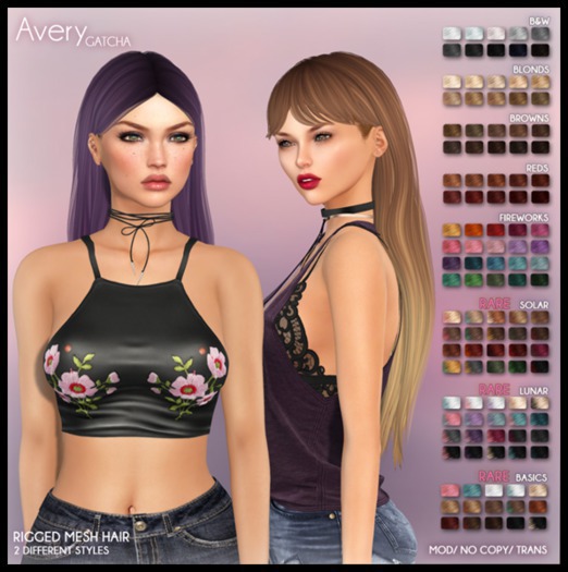 /Wasabi Pills/ Avery Mesh Hair - Style 1 - Solar Ombre RARE
