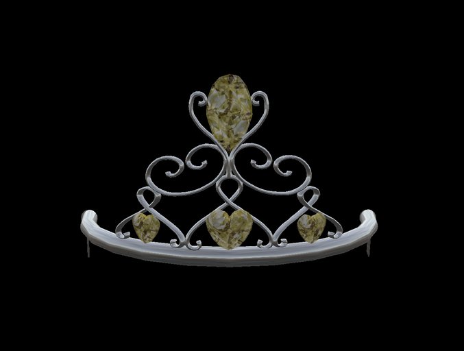 Alien's Creations Silver Twisted Tiara-Yellow