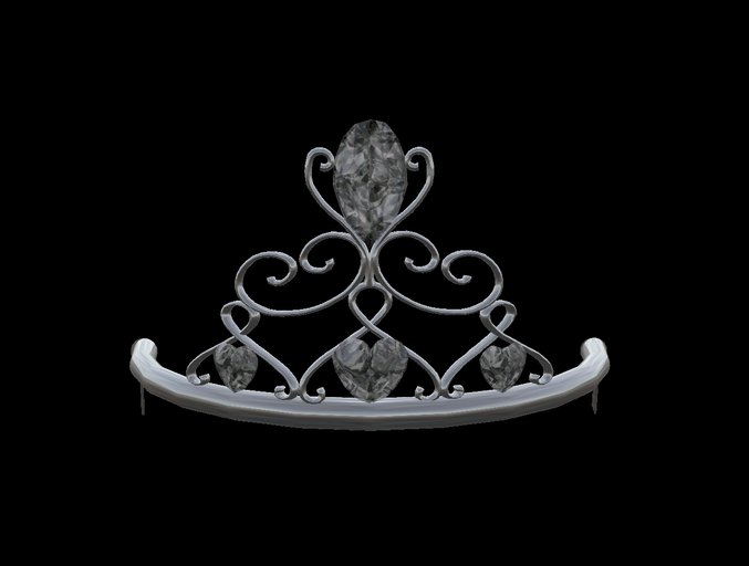 Alien's Creations Silver Twisted Tiara-White