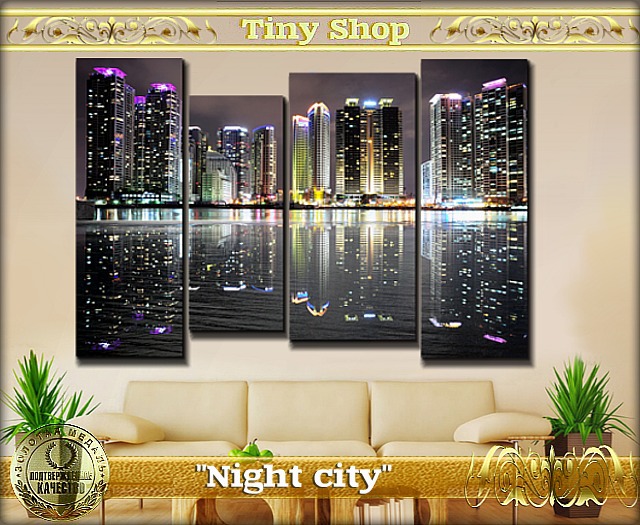 Picture modular "Night city" 100%mesh (full perm).