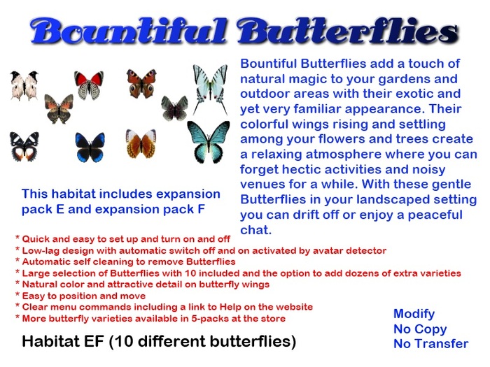 Bountiful Butterflies Habitat EF