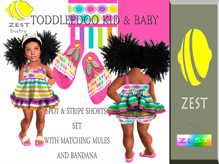 Zest Baby TD BABY & KID SPOT & STRIPE OUTFIT BOXED