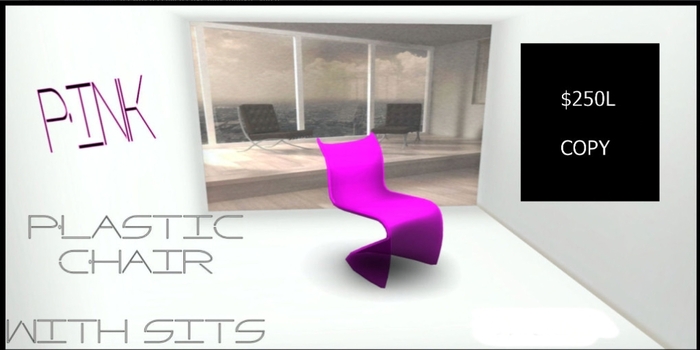 Pink Pastic Chair with Sits (COP)