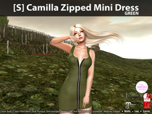 [S] Camilla Zipped Mini Dress Green