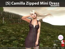 [S] Camilla Zipped Mini Dress Magenta