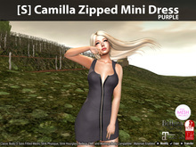 [S] Camilla Zipped Mini Dress Purple