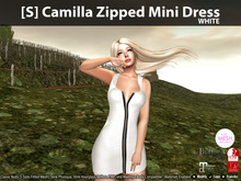 [S] Camilla Zipped Mini Dress White