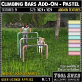 Tool Shed - Climbing Bars Add-On - Pastel