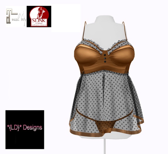 *{LD}* Babydoll Night Set - Gold