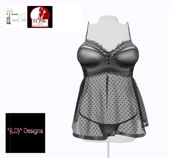 *{LD}* Babydoll Night Set - Silver