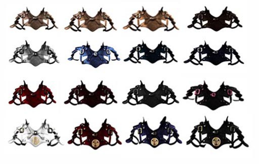 *Rebel Fire* Female Leather Pauldrons FATPACK