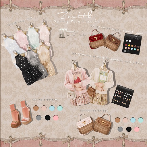 =Zenith=spring rattan bag (Black)