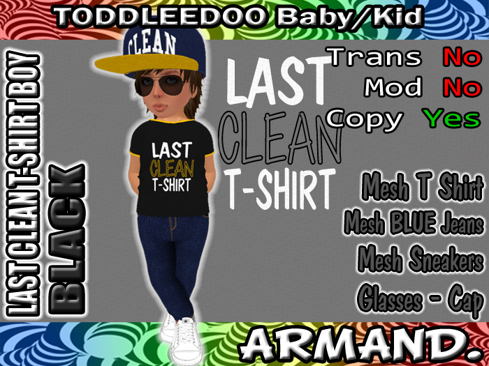 --ARMAND-- LAST CLEAN T-SHIRT BOY - BLACK