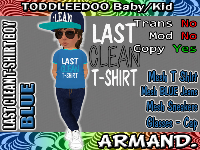 --ARMAND-- LAST CLEAN T-SHIRT BOY - BLUE