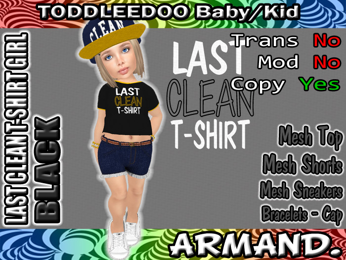 --ARMAND-- LAST CLEAN T-SHIRT GIRL - BLACK
