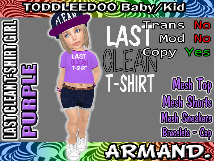 --ARMAND-- LAST CLEAN T-SHIRT GIRL - PURPLE