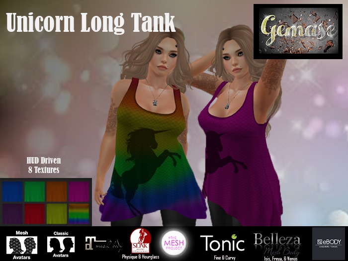 Gemase Designs - Unicorn Long Tank - Wear Me