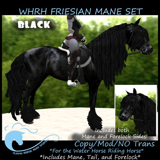 ~FHHS~ WHRH Friesian Mane Set -Black