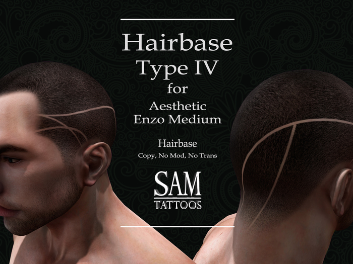 [SAM TATTOOS] HAIRBASE ENZO MEDIUM TYPE IV