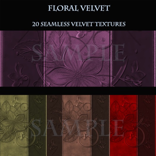 Velvet Floral Panel Textures 2