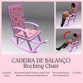 Cadeira de Balanco Duas Poses Bebe - Lua - Rosa - Copiavel