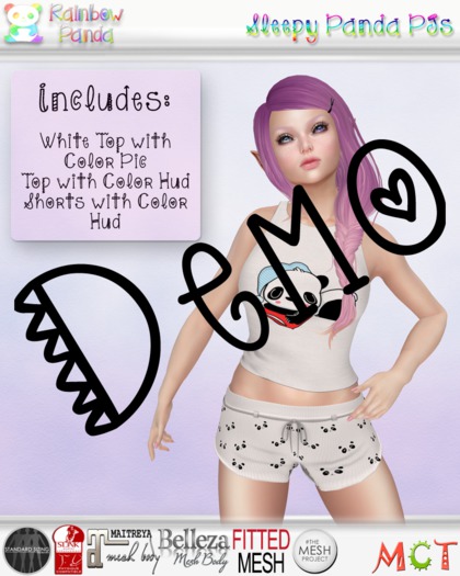 .:RP:. Sleepy Panda PJs DEMO (wear to unpack)
