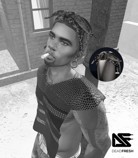 [DF] Rapper PAC scarf Black[ADD]