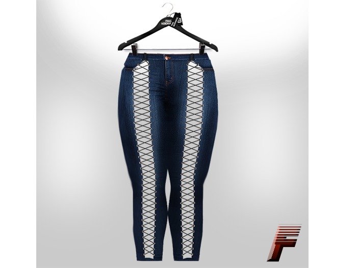 Frais // Laceup Jeans Dark