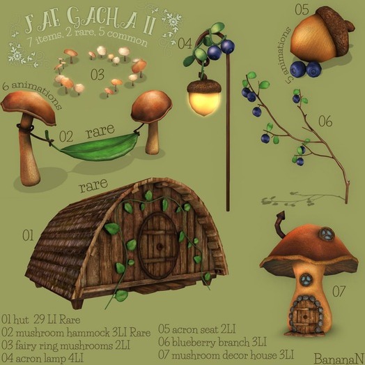 FAE II GACHA - mushroom hammock RARE