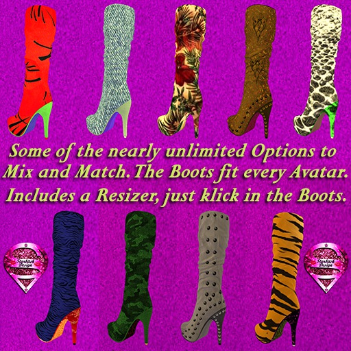 Knee-Boots "Xana" with Mega-Hud