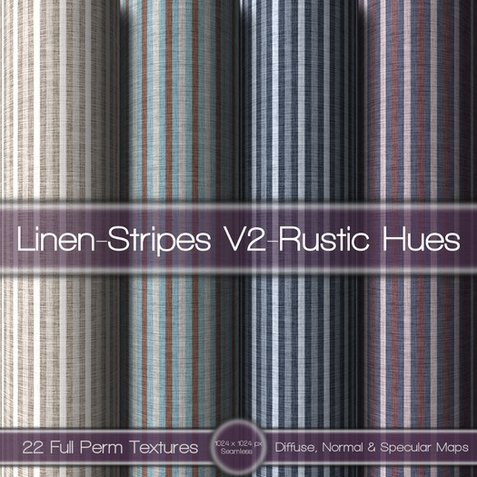 {L} Linen-Stripes V2-Rustic Hues