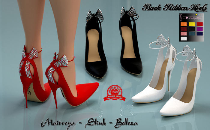 .:: AS ::. Back Bow - Mesh  Heels   (  Wear   )
