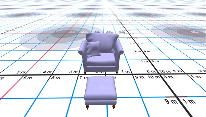 CHAIR & FOOTSTOOL PURPLE