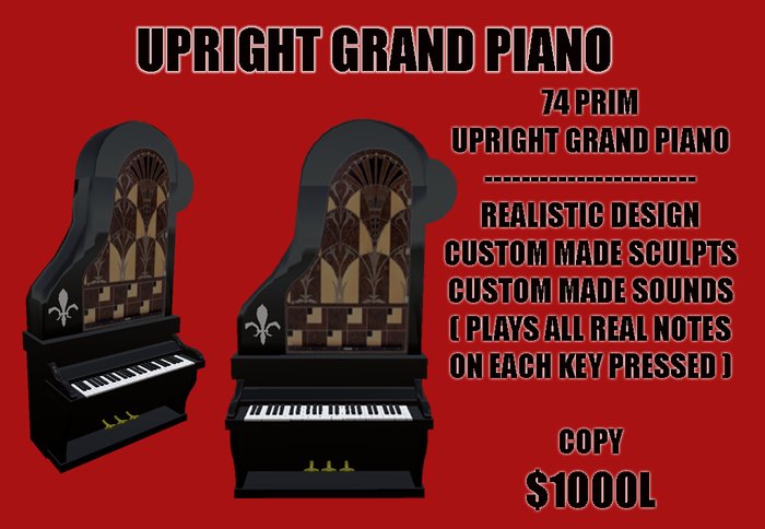 Antique Upright Grand (BLACK) *RRR*