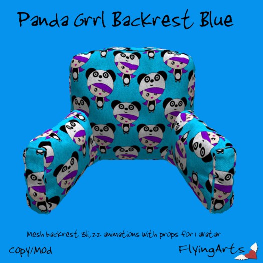 !FA! Panda Grrl Backrest Blue