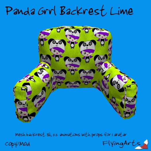 !FA! Panda Grrl Backrest Lime